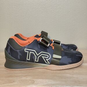 TYR L-1 Lifter Weightlifting Shoes Camo Black Green Men's Size 11 Women's 12.5
